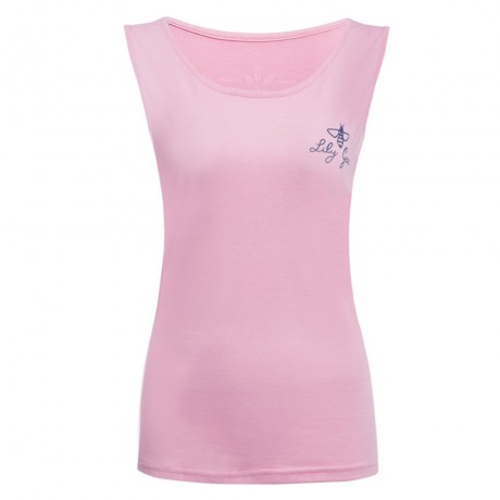 WOMEN'S SLEEVELESS BEE BOWKNOT LETTER PRINT TOP (LIGHT PINK, SIZE S/M/L/XL)