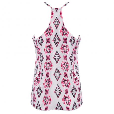 SEXY V-NECK HOLLOW OUT LOOSE VEST (WHITE, SIZE S/M/L/XL)