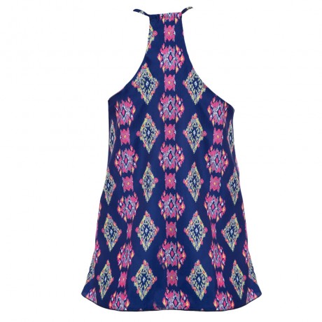 SEXY V-NECK HOLLOW OUT LOOSE VEST (BLUE, SIZE S/M/L/XL)