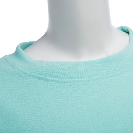 SWEET ROUND COLLAR SHORT SLEEVE CANDY COLOR BLOCK FRONT POCKET LOOSE-FITTING T-SHIRT (LIGH
