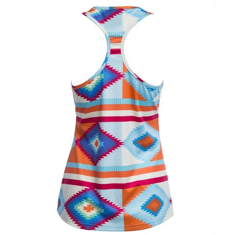 WOMEN'S SLEEVELESS PRINT COLOR BLOCK LOOSE VEST (COLORMIX, SIZE S/M/L/XL)