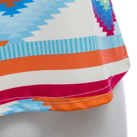 WOMEN'S SLEEVELESS PRINT COLOR BLOCK LOOSE VEST (COLORMIX, SIZE S/M/L/XL)