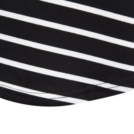 WOMEN'S SLEEVELESS STRIPED IRREGULAR TANK TOP (WHITE AND BLACK, SIZE S/M/L/XL)