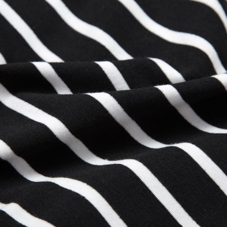 WOMEN'S SLEEVELESS STRIPED IRREGULAR TANK TOP (WHITE AND BLACK, SIZE S/M/L/XL)