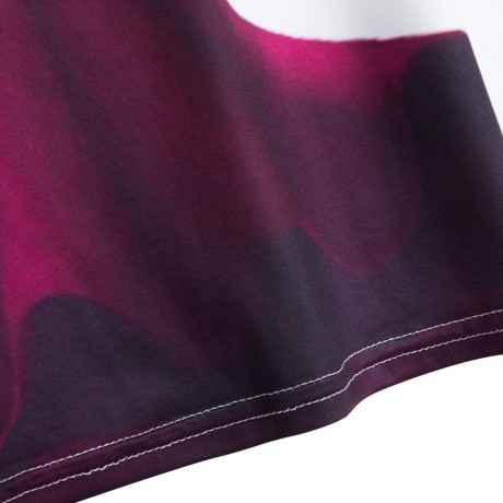 CASUAL ROUND COLLAR SLEEVELESS PRINT LOOSE TANK TOP (DEEP RED, SIZE S/M/L)