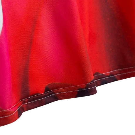 CASUAL ROUND COLLAR SLEEVELESS PRINT LOOSE TANK TOP (RED, SIZE S/M/L)