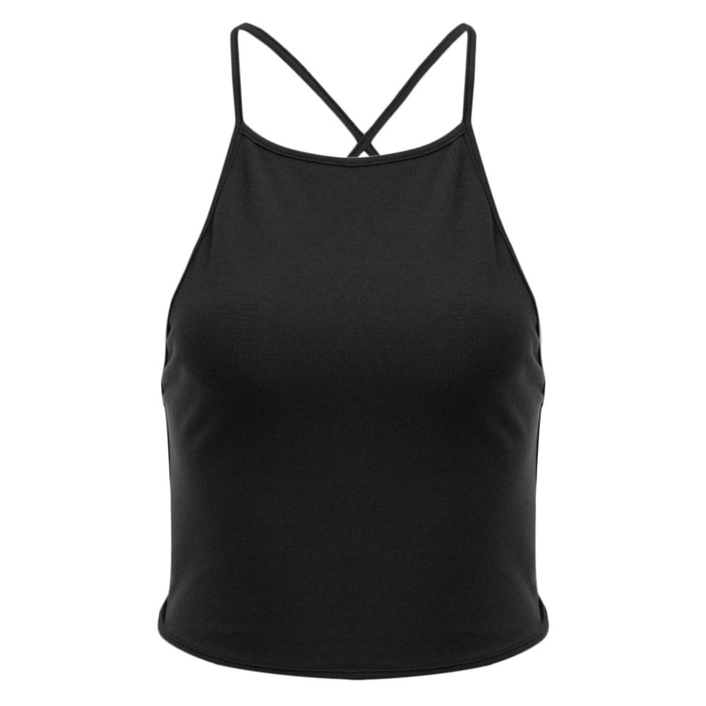 WOMEN'S SEXY SPAGHETTI STRAP BACKLESS TANK TOP (BLACK, ONE SIZE FIT XS TO M)