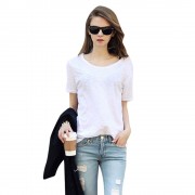 WOMEN'S SHORT SLEEVE WHITE T-SHIRT