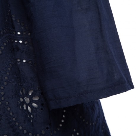 CASUAL OFF THE SHOULDER HOLLOW OUT LOOSE T-SHIRT (PURPLISH BLUE, SIZE S/M/L/XL)