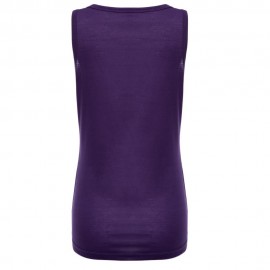 ACTIVE SCOOP NECK SLEEVELESS PRINT SLIM TANK TOP (VIOLET, SIZE S/M/L/XL)