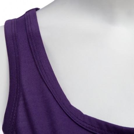 ACTIVE SCOOP NECK SLEEVELESS PRINT SLIM TANK TOP (VIOLET, SIZE S/M/L/XL)