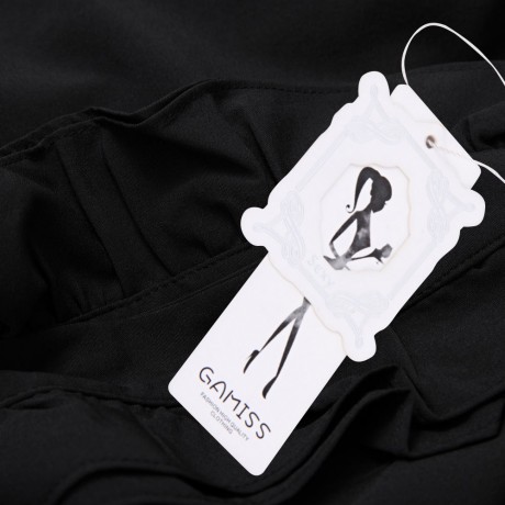 OL STYLE LONG SLEEVE FLOUNCED CHIFFON BLOUSE (BLACK, SIZE S/M/L/XL/2XL)