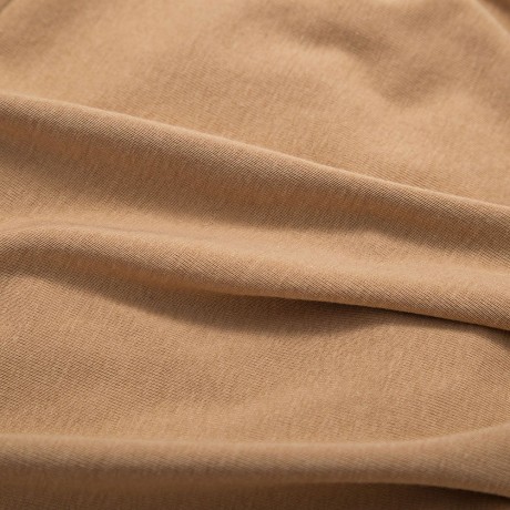 WOMEN'S OFF THE SHOULDER CHEST KNOT SLIM T-SHIRT (DARK KHAKI, SIZE M/L)