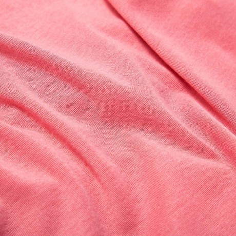 WOMEN'S COWL NECK BACK SLIT KNIT T-SHIRT (LIGHT PINK, SIZE S/M/L/XL)