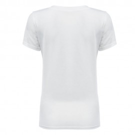 WOMEN'S HEART PRINT COTTON BLEND T-SHIRT (WHITE, SIZE S/M/L/XL)
