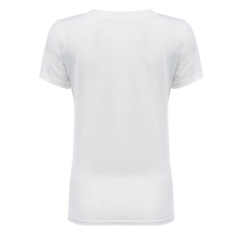 WOMEN'S HEART PRINT COTTON BLEND T-SHIRT (WHITE, SIZE S/M/L/XL)