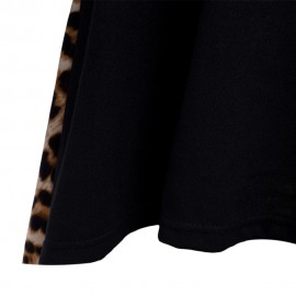 WOMEN'S LOOSE THIN LEOPARD SPLICED BLOUSE (BLACK, SIZE XL/2XL/3XL/4XL/5XL)