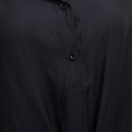 WOMEN'S V-NECK LONG SLEEVE LOOSE BLOUSE (BLACK, SIZE S/M/L/XL)