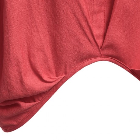 WOMEN'S V-NECK LONG SLEEVE LOOSE BLOUSE (WATERMELON RED, SIZE S/M/L/XL)