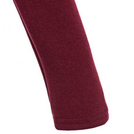 SEXY FRONT CROSS CROP DRAWSTRING RIB KNIT BLOUSE (WINE RED, SIZE S/M/L/XL)