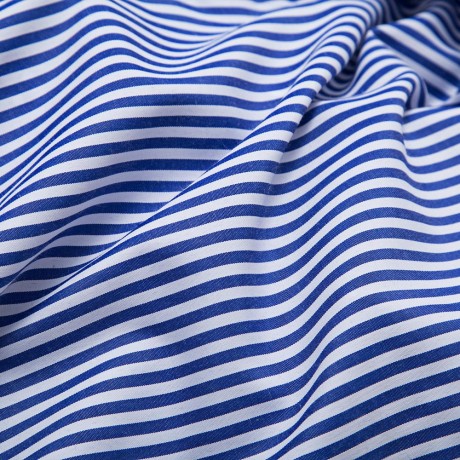 TURN-DOWN COLLAR LONG SLEEVE POCKET DESIGN PRINT STRIPE BLOUSE (STRIPE, SIZE XL/2XL/3XL/4X