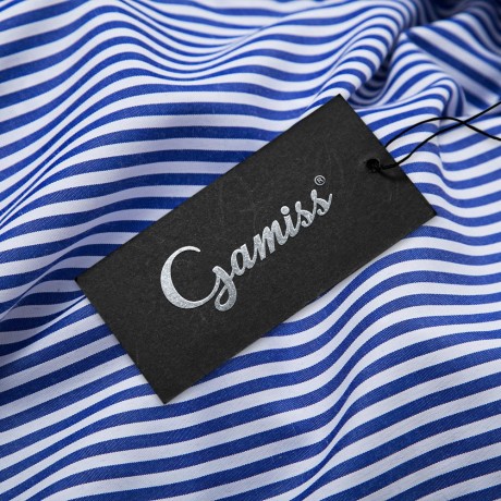TURN-DOWN COLLAR LONG SLEEVE POCKET DESIGN PRINT STRIPE BLOUSE (STRIPE, SIZE XL/2XL/3XL/4X