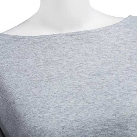 WOMEN'S CRISS CROSS COTTON BLEND T-SHIRT (GRAY, SIZE S/M/L/XL)