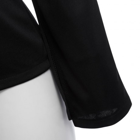 WOMEN'S ASYMMETRICAL LONG SLEEVE BLOUSE (BLACK, SIZE S/M/L/XL)