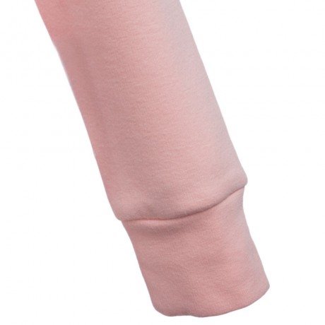 WOMEN'S LONG SLEEVE SIDE BANDAGE DESIGN TOP CROP (LIGHT PINK, SIZE S/M/L)