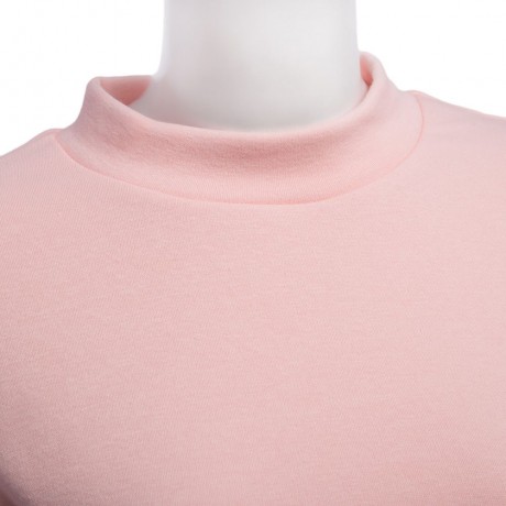 WOMEN'S LONG SLEEVE SIDE BANDAGE DESIGN TOP CROP (LIGHT PINK, SIZE S/M/L)