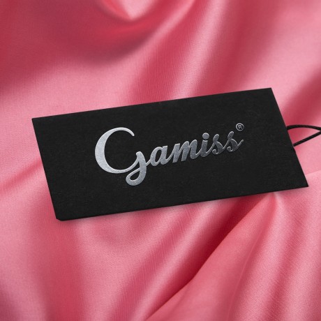 OL STYLE V-NECK LANTERN SLEEVE BOW BUST CROSS DESIGN PURE COLOR BLOUSE (PINK, SIZE S/M/L/X