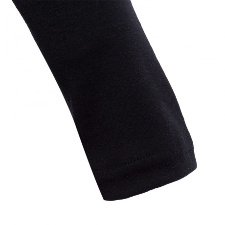 TRENDY ROUND NECK LONG SLEEVE ZIPPER DESIGN PURE COLOR SHEATHY BOTTOM WOMEN BLOUSE (BLACK,