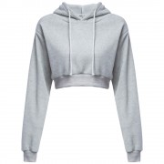 CASUAL SHORT HOODED PURE COLOR HOODIE (LIGHT GRAY, SIZE S/M/L/XL)