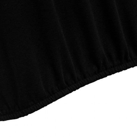 V-NECK CUT OUT THREE QUARTER SLEEVE LOOSE WOMEN BLOUSE (BLACK, SIZE S/M/L/XL)