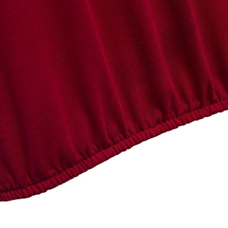 V-NECK CUT OUT THREE QUARTER SLEEVE LOOSE WOMEN BLOUSE (WINE RED, SIZE S/M/L/XL)
