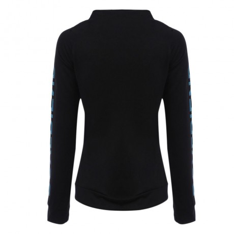 WOMEN'S CASUAL LONG SLEEVE LETTER PRINT T-SHIRT (BLACK, SIZE M/L/XL)
