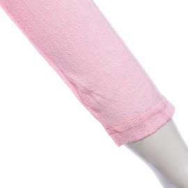 OFF THE SHOULDER RIB KNITTED LONG SLEEVE BLOUSE (PINK, SIZE S/M/L/XL)