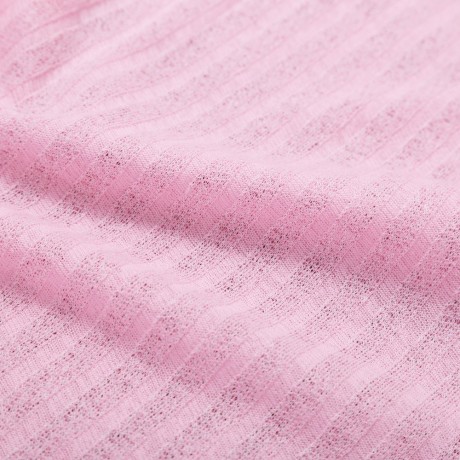 OFF THE SHOULDER RIB KNITTED LONG SLEEVE BLOUSE (PINK, SIZE S/M/L/XL)