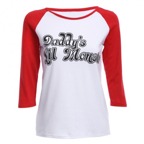 CASUAL LONG SLEEVE PRINT SPLICED BLOUSE (WHITE, SIZE M/L/XL)