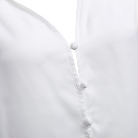 WOMEN'S TRENDY PLUNGING NECK LANTERN SLEEVE WITH BELT (WHITE, SIZE S/M/L/XL)