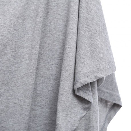 WOMEN'S STYLISH BAT WING SLEEVE ASYMMETRICAL BLOUSE (LIGHT GRAY, SIZE S/M/L/XL)