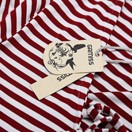 SEXY PLUNGING NECK CRISS-CROSS DESIGN LONG SLEEVE (STRIPE, SIZE S/M/L/XL)