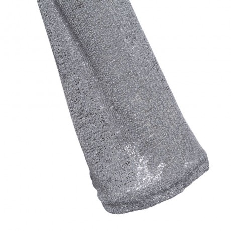 WOMEN'S TURTLENECK FLARE SLEEVE CRISS-CROSS KNITTED BLOUSE (GRAY, SIZE S/M/L/XL)