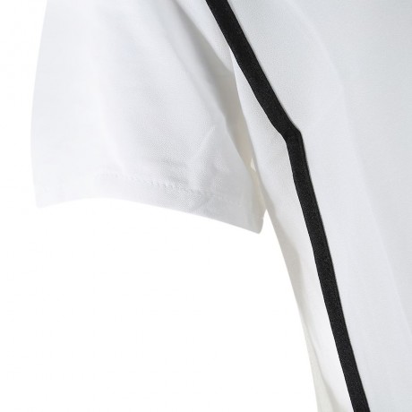 WOMEN STYLISH CHIFFON SHIRT ROUND NECK STITCHING TOP (WHITE, SIZE S/M/L/XL)