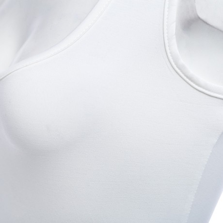 WOMEN CASUAL SLEEVELESS U NECK TANK TOP (WHITE, SIZE S/M/L/XL)