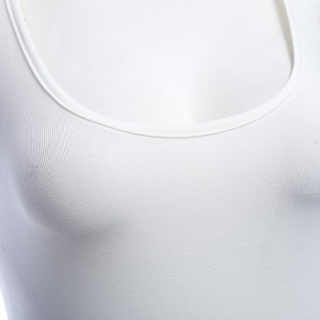 WOMEN CASUAL SLEEVELESS U NECK TANK TOP (WHITE, SIZE S/M/L/XL)