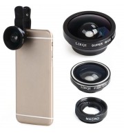 LQ - 003 MULTI-COATING GLASS 3-IN-1 FISHEYE MACRO 0.4X SUPER WIDE ANGLE LENS FOR SMARTPHON