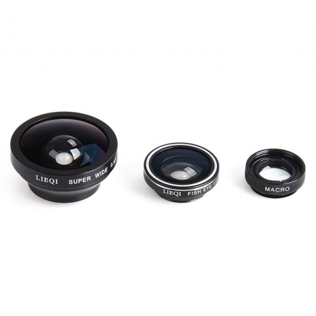 LQ - 003 MULTI-COATING GLASS 3-IN-1 FISHEYE MACRO 0.4X SUPER WIDE ANGLE LENS FOR SMARTPHON