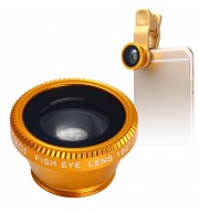 LQ - 180 UNIVERSAL 180 DEGREE CLIP-ON PHOTO FISHEYE LENS (GOLDEN)