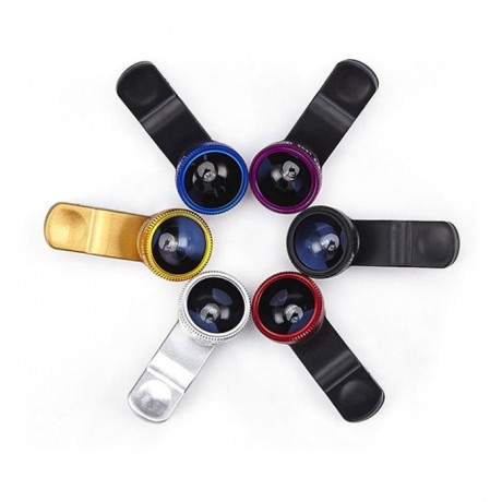 LQ - 180 UNIVERSAL 180 DEGREE CLIP-ON PHOTO FISHEYE LENS (GOLDEN)